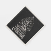 黒い不気味なゴシック様式のクリスマスツリー スタンダードランチョンナプキン (角)