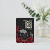 黒い不気味な結婚ゴシックと赤いバラ エンクロージャーカード (スタンド正面)