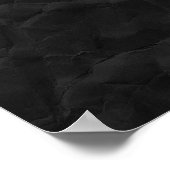 黒い不気味皺の入った紙の食感 ポスター (角)