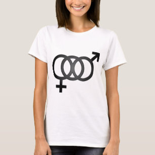 黒い両性の記号 Tシャツ