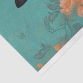 黒い中国の猫のデコパージュ 薄葉紙 (詳細)