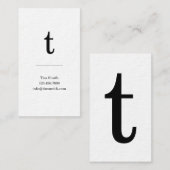 黒い中心カードが付いているモダンの最初のモノグラム 名刺 (正面/裏面)