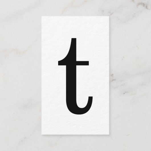 黒い中心カードが付いているモダンの最初のモノグラム 名刺 (裏面)