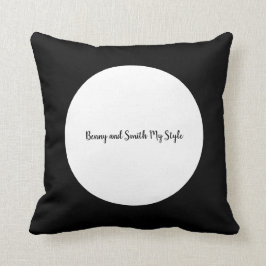 黒い中枢神経刺激剤およびスミスの白い円私のスタイル クッション
