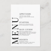 黒い中華焼結婚き磁器の名刺 エンクロージャーカード (正面)