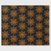 黒い串状の花の琥珀色 ラッピングペーパー (フラット)