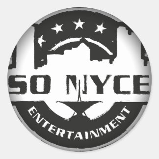 黒い丸いステッカーにフェード ラウンドシール