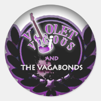 黒い丸いステッカーにフェード ラウンドシール