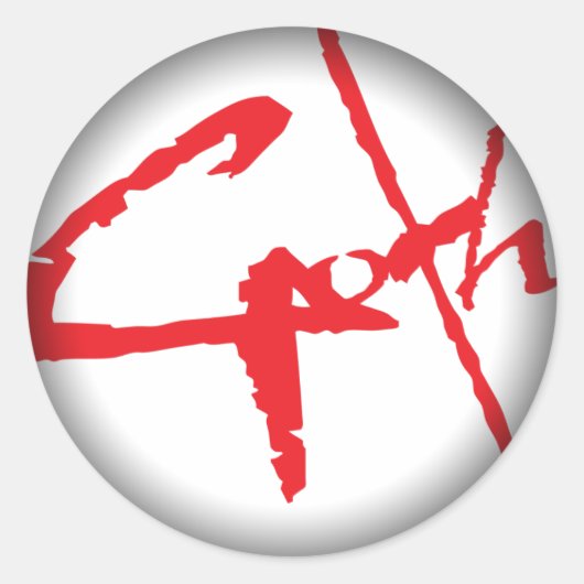 黒い丸いステッカーにフェード ラウンドシール (正面)