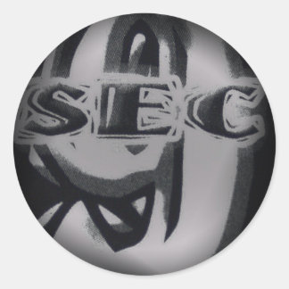 黒い丸いステッカーにフェード ラウンドシール