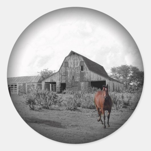 黒い丸いステッカーにフェード ラウンドシール (正面)