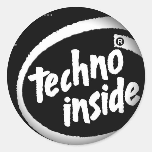 黒い丸いステッカーにフェード ラウンドシール (正面)