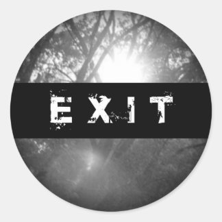 黒い丸いステッカーにフェード ラウンドシール