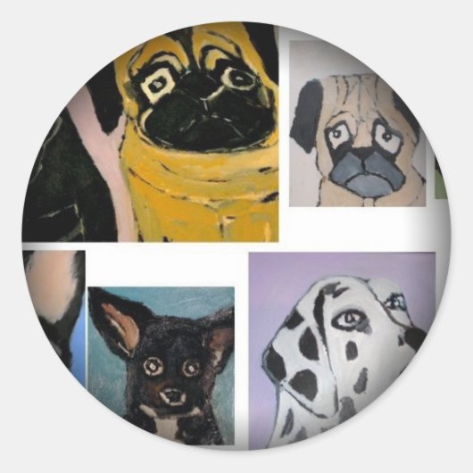 黒い丸いステッカーにフェード ラウンドシール (正面)