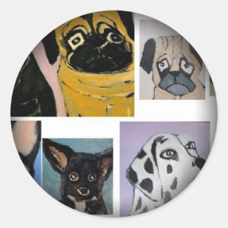 黒い丸いステッカーにフェード ラウンドシール