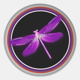 黒い丸いステッカーにフェード ラウンドシール