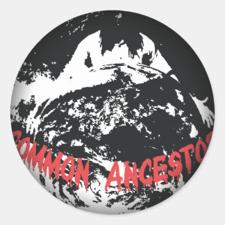 黒い丸いステッカーにフェード ラウンドシール