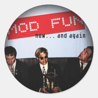 黒い丸いステッカーにフェード ラウンドシール