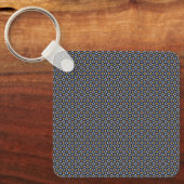 黒い丸シームレスパターン キーホルダー (正面)
