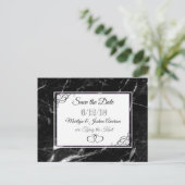 黒い丸石日付はがきを保存 ポストカード (スタンド正面)