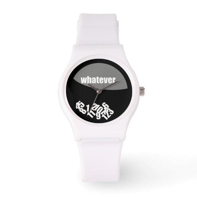 黒い乱雑な数字 腕時計 (正面)