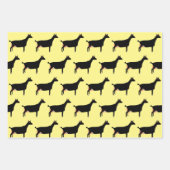 黒い乳製品ヤギ ラッピングペーパーシート (正面3)