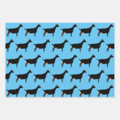 黒い乳製品ヤギ ラッピングペーパーシート (正面2)