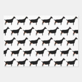 黒い乳製品ヤギ ラッピングペーパーシート (正面)