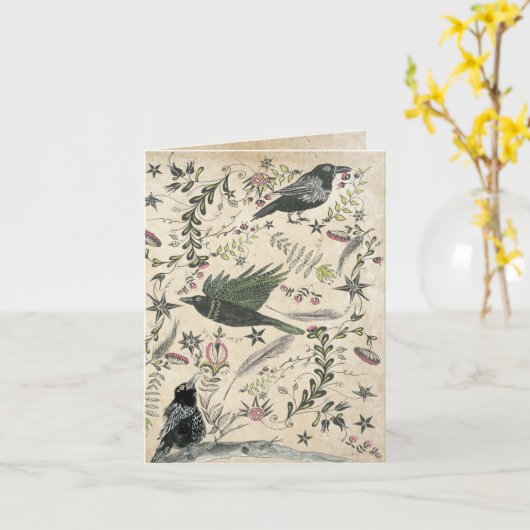 黒い予兆 カード (黄色い花)