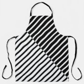 黒い交差ストライプ エプロン (正面)