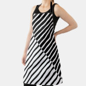 黒い交差ストライプ エプロン (インサイチュ)