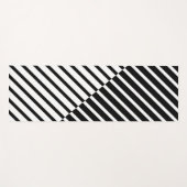 黒い交差ストライプ ヨガマット (正面(横))