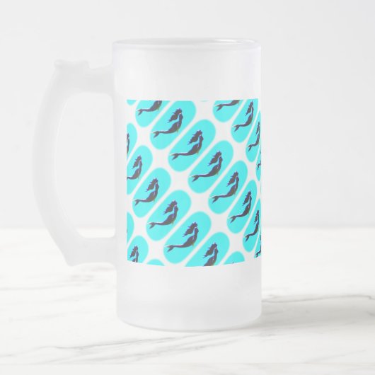 黒い人魚が舞い上がる フロストグラスビールジョッキ (左)