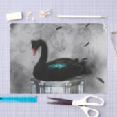 黒い人魚のひいさまがいた、すばらしい黒い白鳥 薄葉紙 (クラフト)