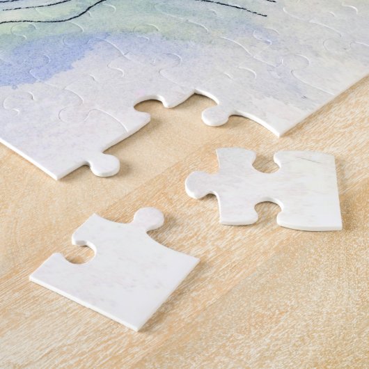 黒い人魚のプリンセスの女の子のパズル ジグソーパズル (側面)