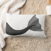 黒い人魚の尾 ランバークッション (ブランケット)