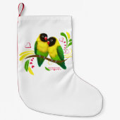 黒い仮面のラブバード スモールクリスマスストッキング (正面)