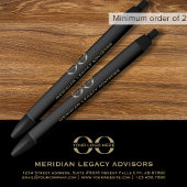 黒い会社のペンカスタムロゴ 黒ボールペン