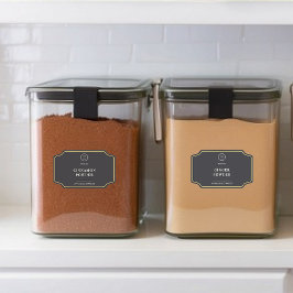 黒い会社スタイリッシュロゴの宣伝用パントリー シール