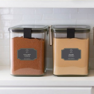 黒い会社スタイリッシュロゴの宣伝用パントリー シール