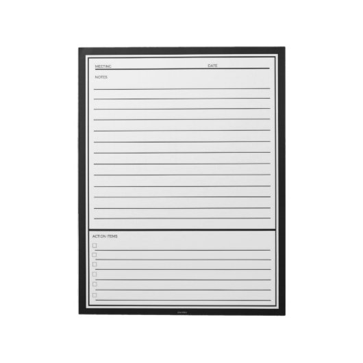 黒い会議ノート ノートパッド (回転)