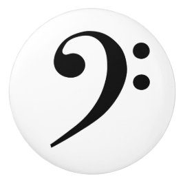 黒い低音部記号 音楽 記号 セラミックノブ