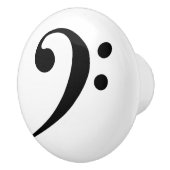 黒い低音部記号 音楽 記号 セラミックノブ (右)