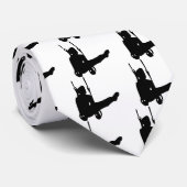 黒い体育専門家アイコン ネクタイ (ロール)