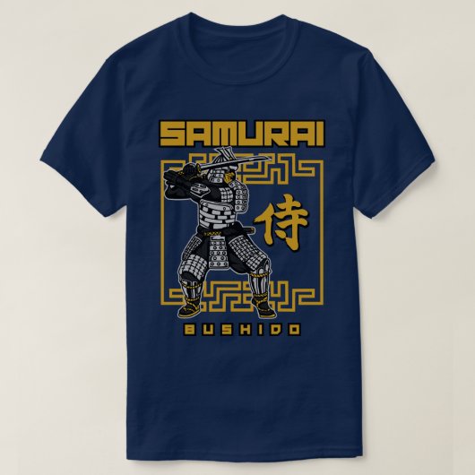 黒い侍 Tシャツ (デザイン正面)