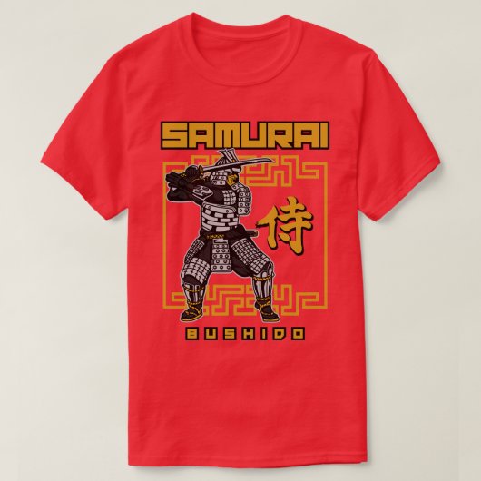 黒い侍 Tシャツ (デザイン正面)