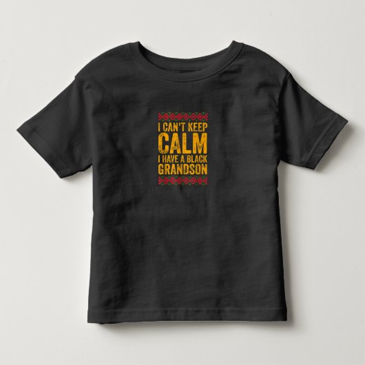黒い保孫がいて落ち着かない トドラーTシャツ (正面)