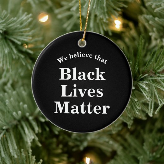 黒い信じ生活のMatter Wordsの声明 セラミックオーナメント (ツリー)