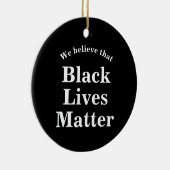 黒い信じ生活のMatter Wordsの声明 セラミックオーナメント (右)