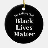 黒い信じ生活のMatter Wordsの声明 セラミックオーナメント (正面)